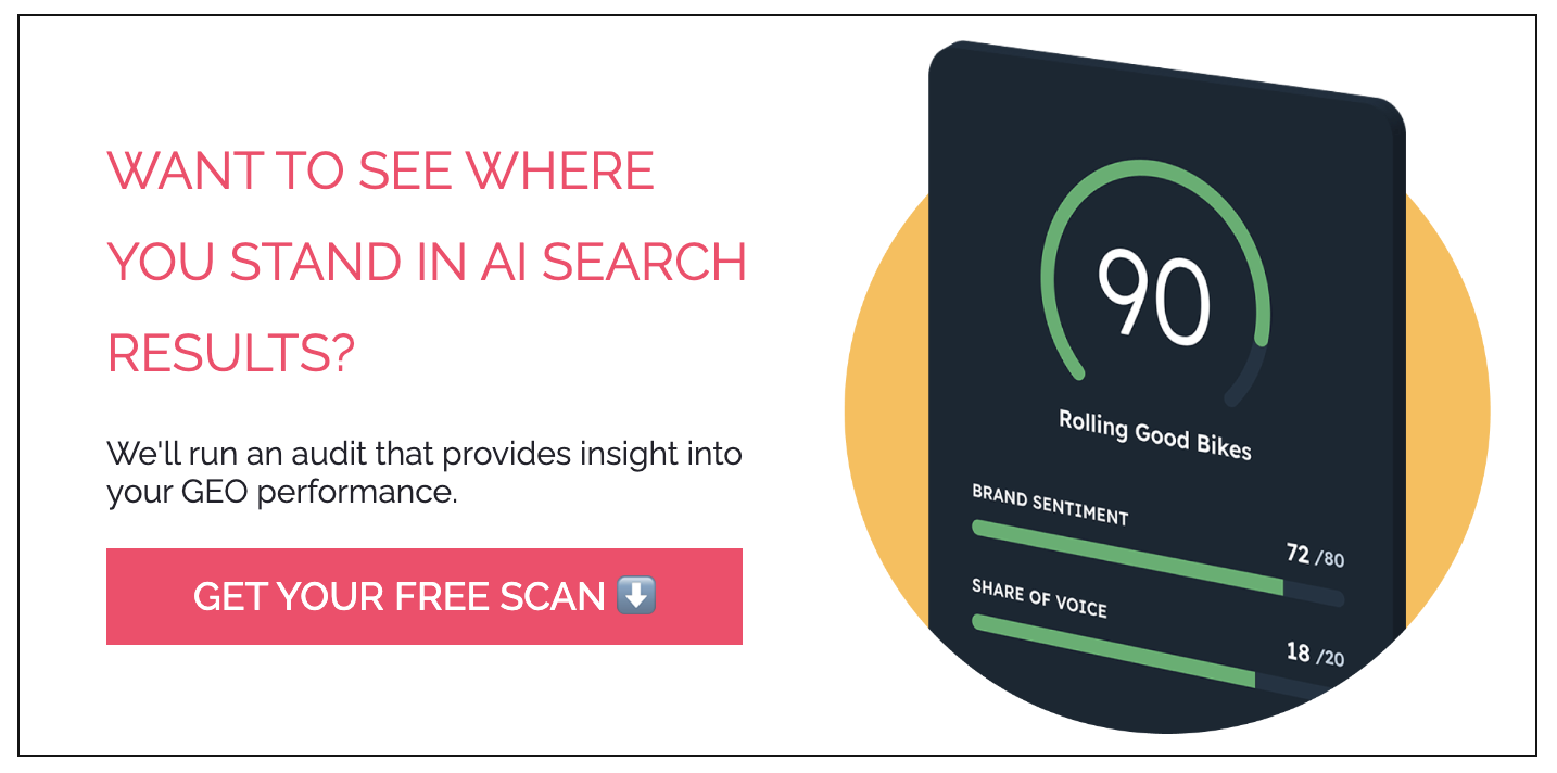 GEO Marketing Agency runs a free scan to show GEO performance.