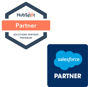 Certified HubSpot Partner and Salesforce Partner Logos